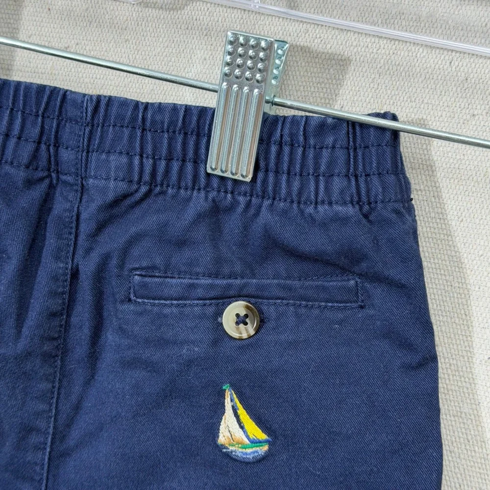 Ralph Lauren Sailboat Shorts Toddler 18M Navy Blue Nautical Preppy Embroidered